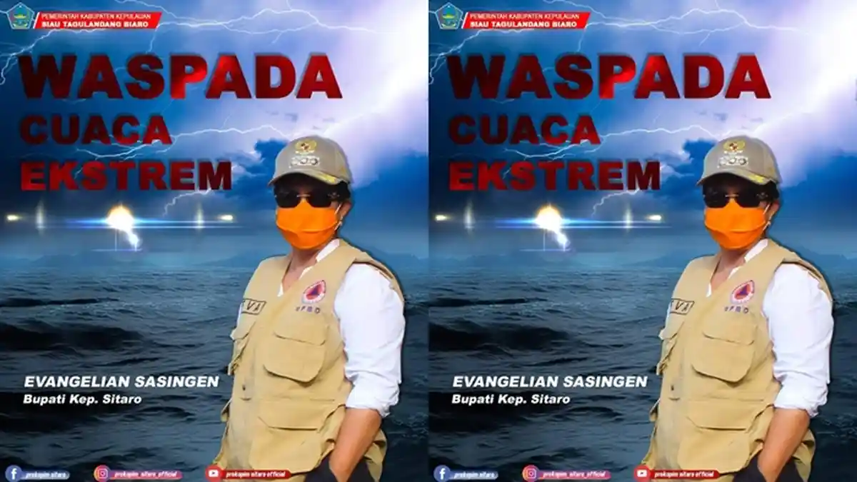 Cuaca Ekstrem, Ini Imbauan Bupati Sitaro Evangelian Sasingen