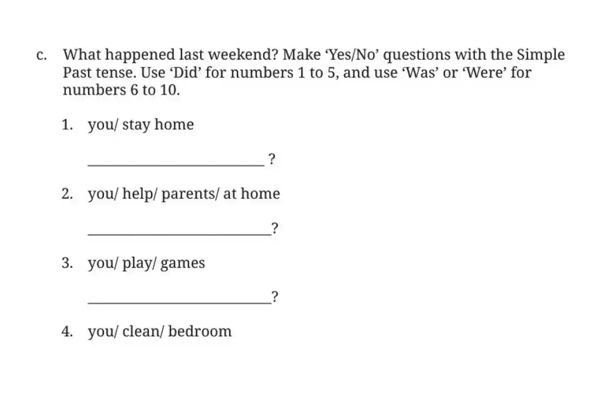 Kunci Jawaban Bahasa Inggris Kelas 7 Halaman 197 Kurikulum Merdeka, What Happened Last Weekend?