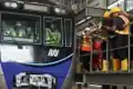 Melihat Kereta MRT di Depo Lebak Bulus