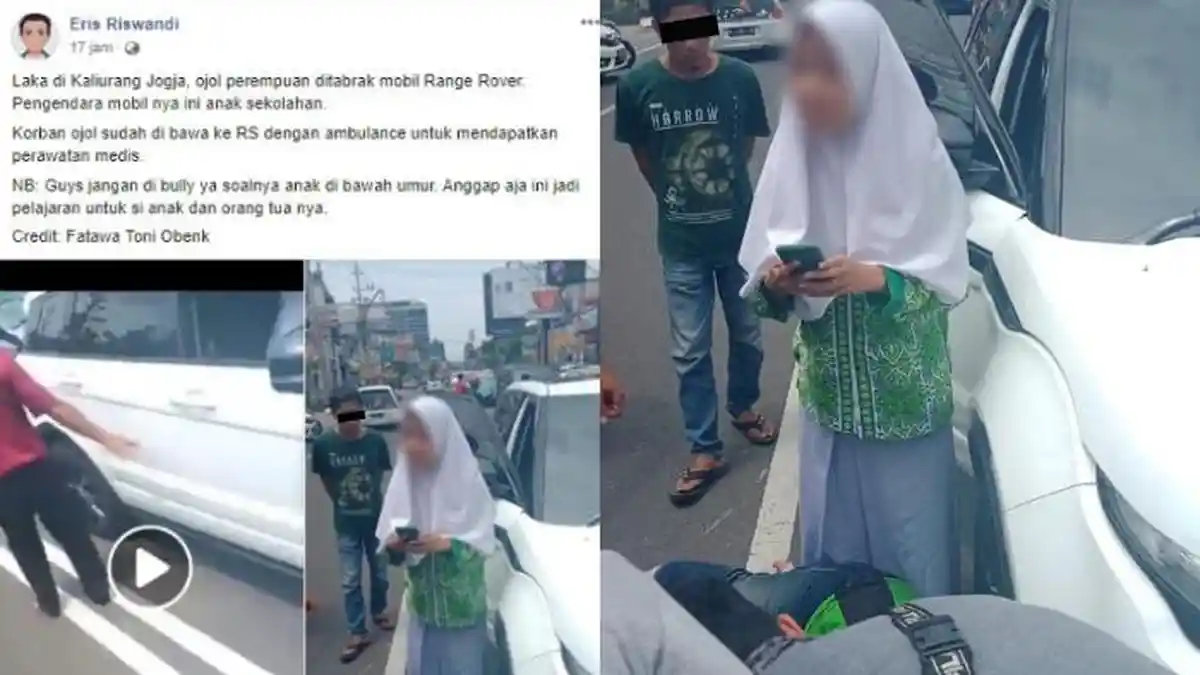 Viral Kecelakaan Driver Ojol dengan Anak SMA Pengemudi Range Rover di Jogja, Begini Faktanya