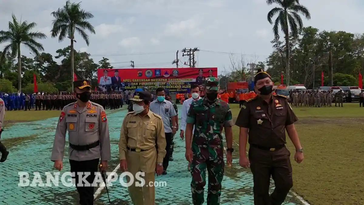 352 Personel Gabungan dan Peralatan Disiapkan Guna Mengantisipasi Bencana Alam di Babel  