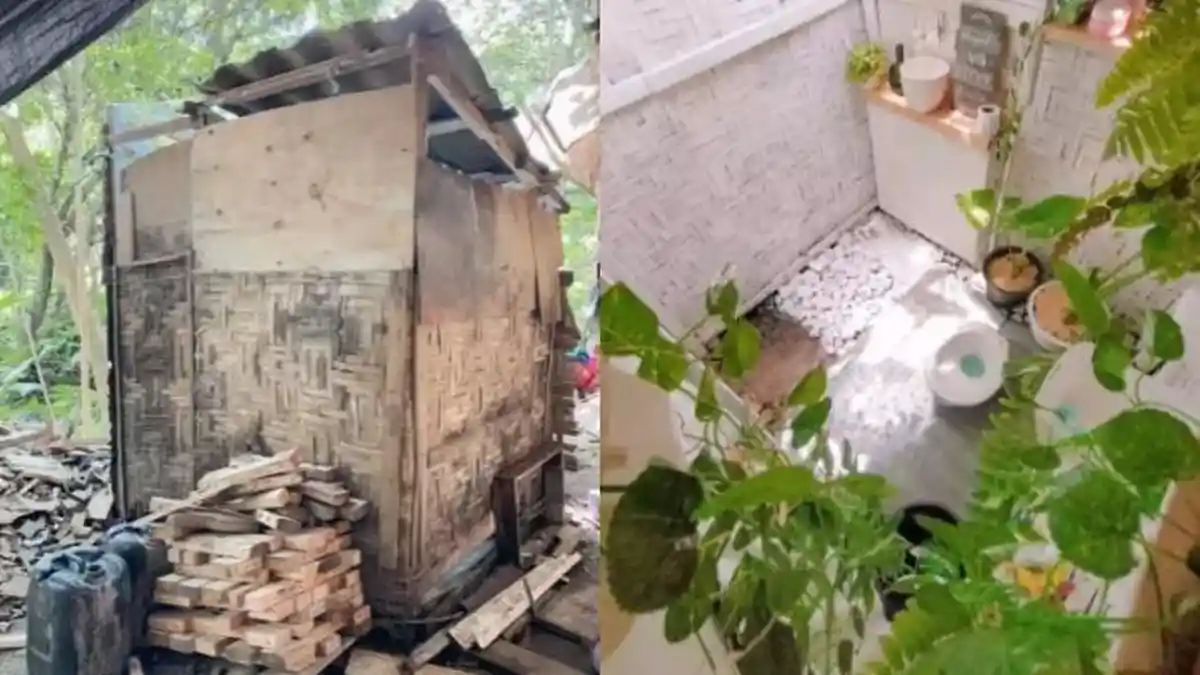 Luarnya Tampak Reyot, Kamar Mandi Ini Ternyata Super Estetik di dalamnya, Serba Putih, Ada Shower!