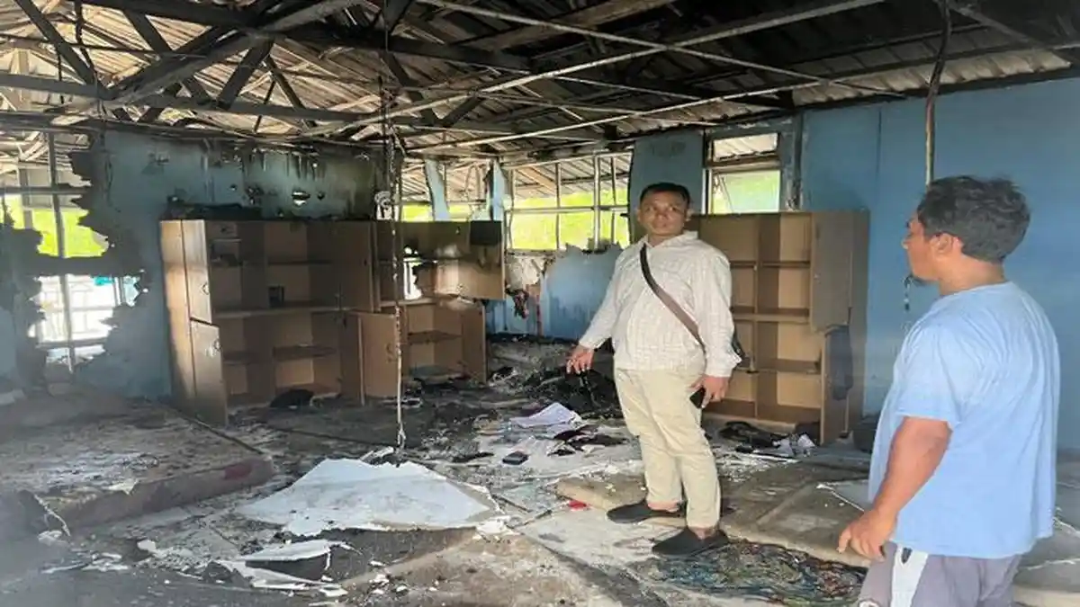 Kebakaran di Galang Batam Hari Ini, Asrama Putra Yayasan Annur Melur Dilahap Api
