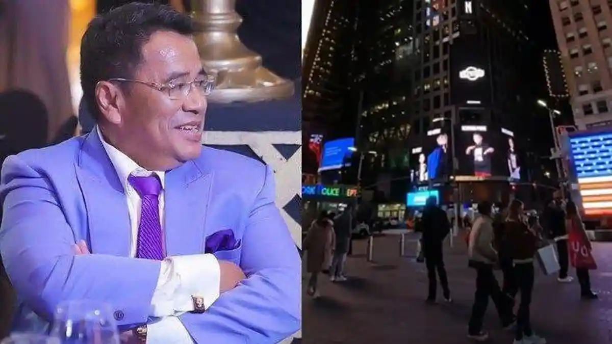Heboh, Tampang Hotman Paris Muncul di Videotron Times Square New York