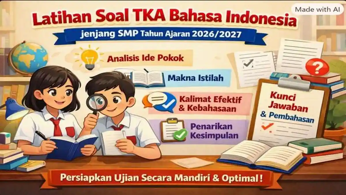 Contoh Soal TKA Bahasa Indonesia Jenjang SMP Tahun Ajaran 2026/2027 ...