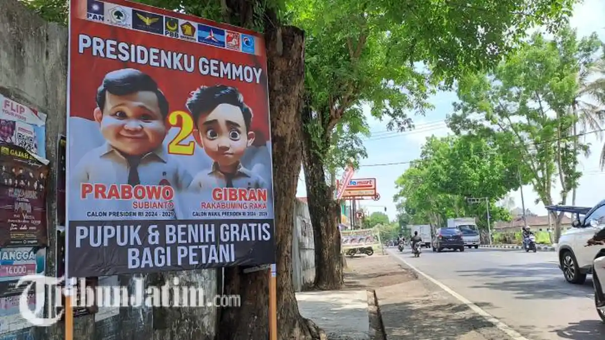 Masa Kampanye, Baliho Prabowo-Gibran 'Gemoy' Curi Perhatian Warga Malang: Dari Jauh Sudah Kelihatan
