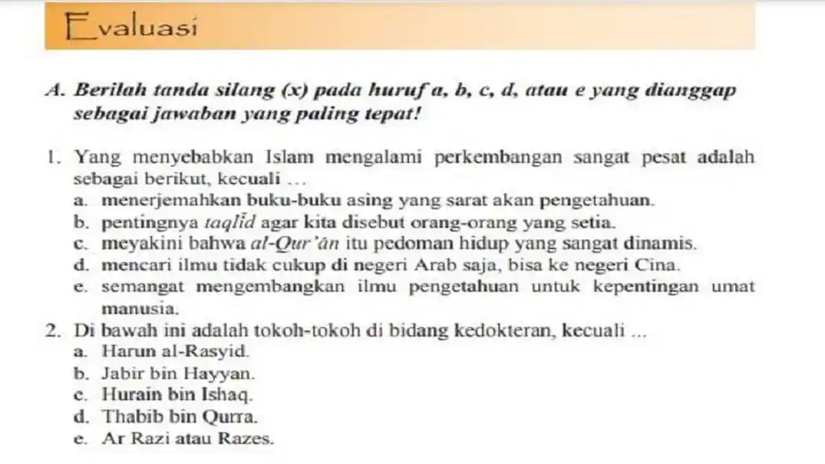 Kunci Jawaban PAI Kelas 11 Halaman 77 78: Masa Kejayaan Islam