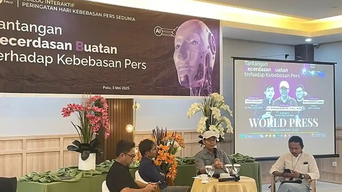 Hari Pers Sedunia, AJI Palu Ajak Mahasiswa Waspadai Disinformasi Berbasis AI