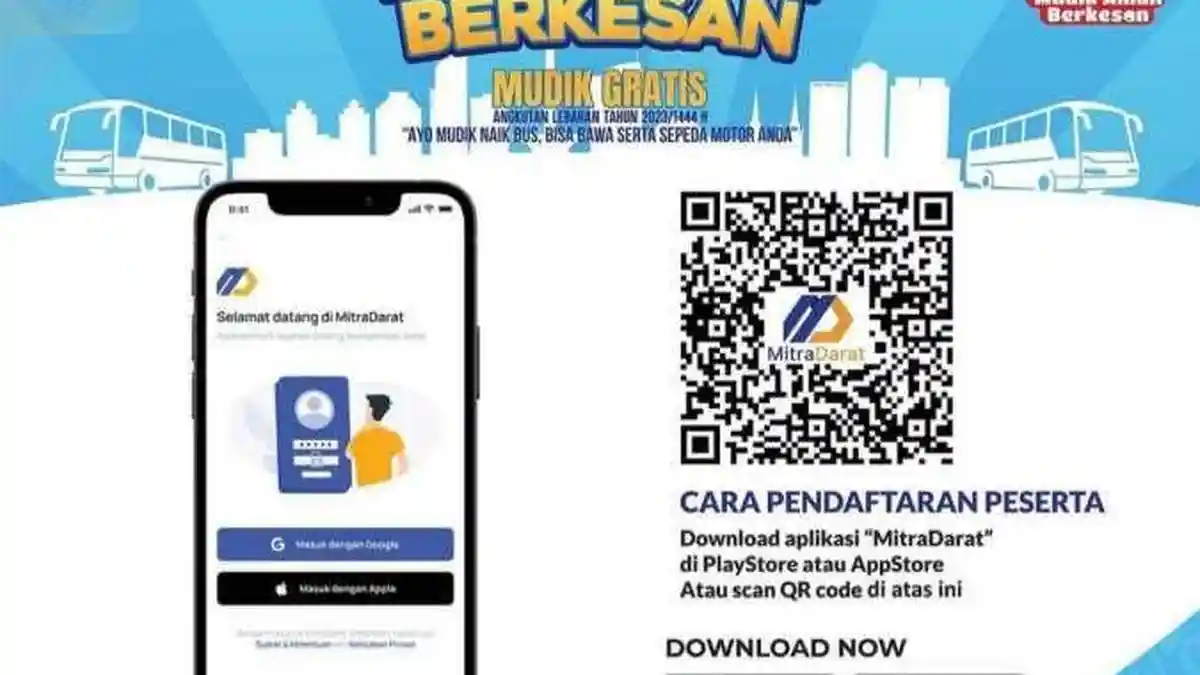 Cara Pendaftaran Mudik Gratis Kemenhub Lebaran 2023 Moda Bus di Aplikasi Mitra Darat dan Info Rute
