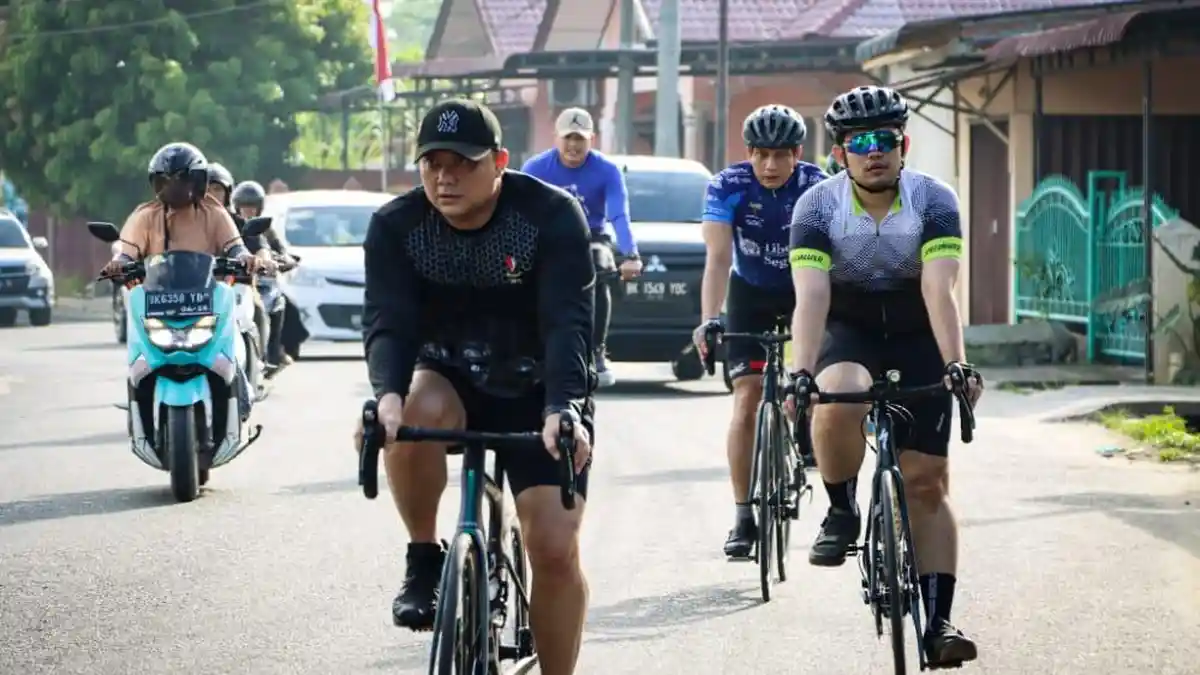 KAPOLRES Labuhanbatu dan PJU Gowes Bareng Pantau Kamtibmas