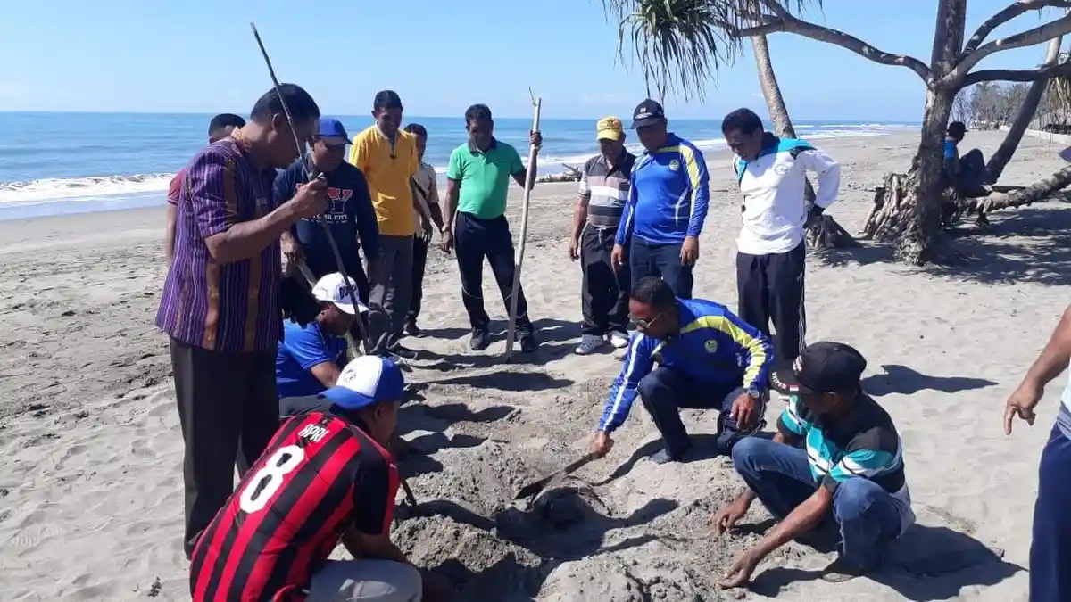 Pantai Motadikin-Malaka Jadi Lokasi Tabur Bunga HUT ke 74 RI