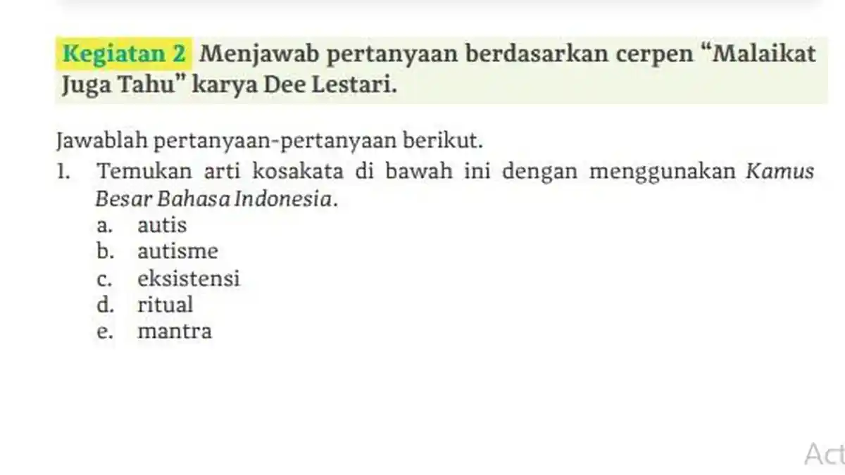 Kunci Jawaban Bahasa Indonesia Kelas 11 Halaman 101 Kurikulum Merdeka: Memahami Teks Cerpen