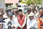 Wagub Aceh Dampingi Mendagri dan Mensos Tinjau Huntara di Pidie Jaya 