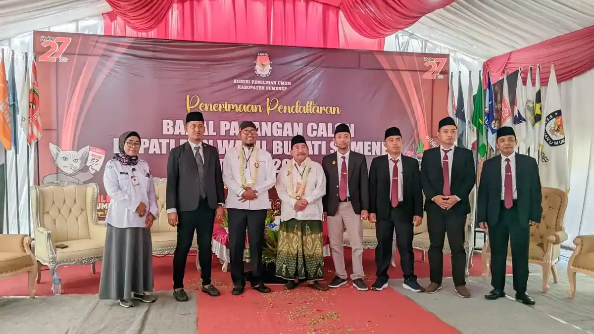 Fauzi-Imam Hasyim Resmi Daftar Bacabup - Bacawabup ke KPU Sumenep