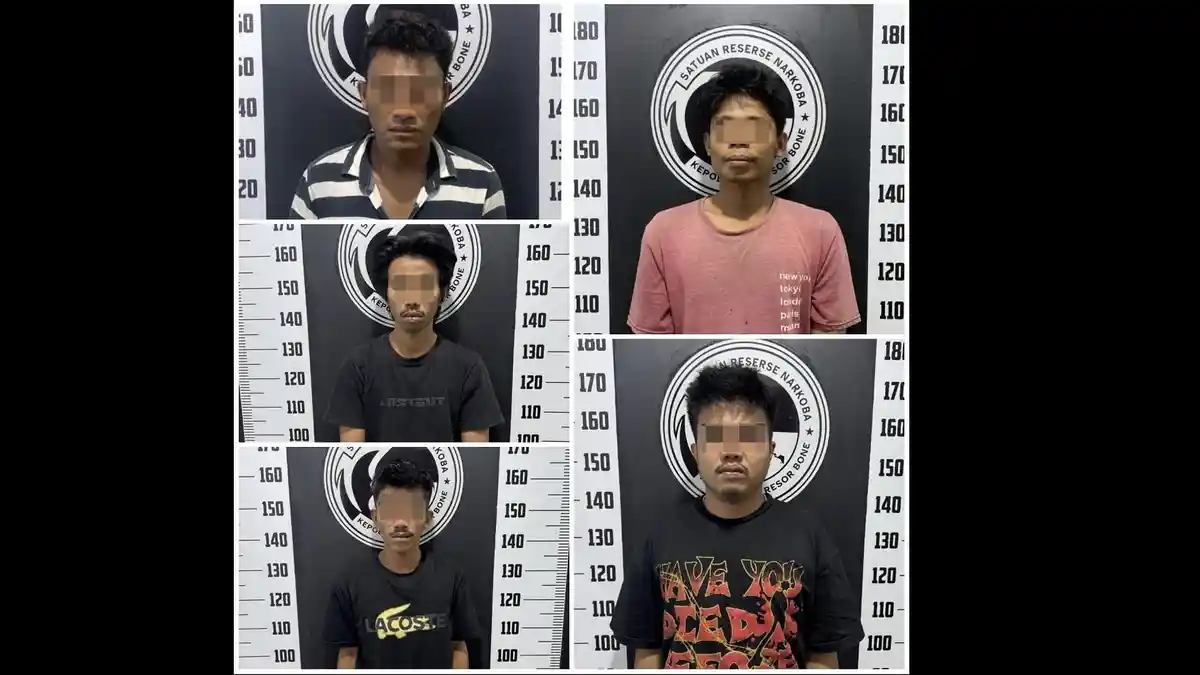 Sepekan Polres Bone Tangkap 5 Penyalahguna Narkoba, dari Pemakai hingga Bandar