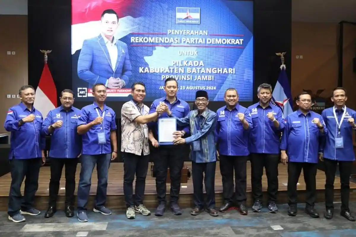 Terima Rekomendasi Partai Demokrat, Total 5 Partai Usung Fadhil-Bakhtiar di Pilbup Batanghari