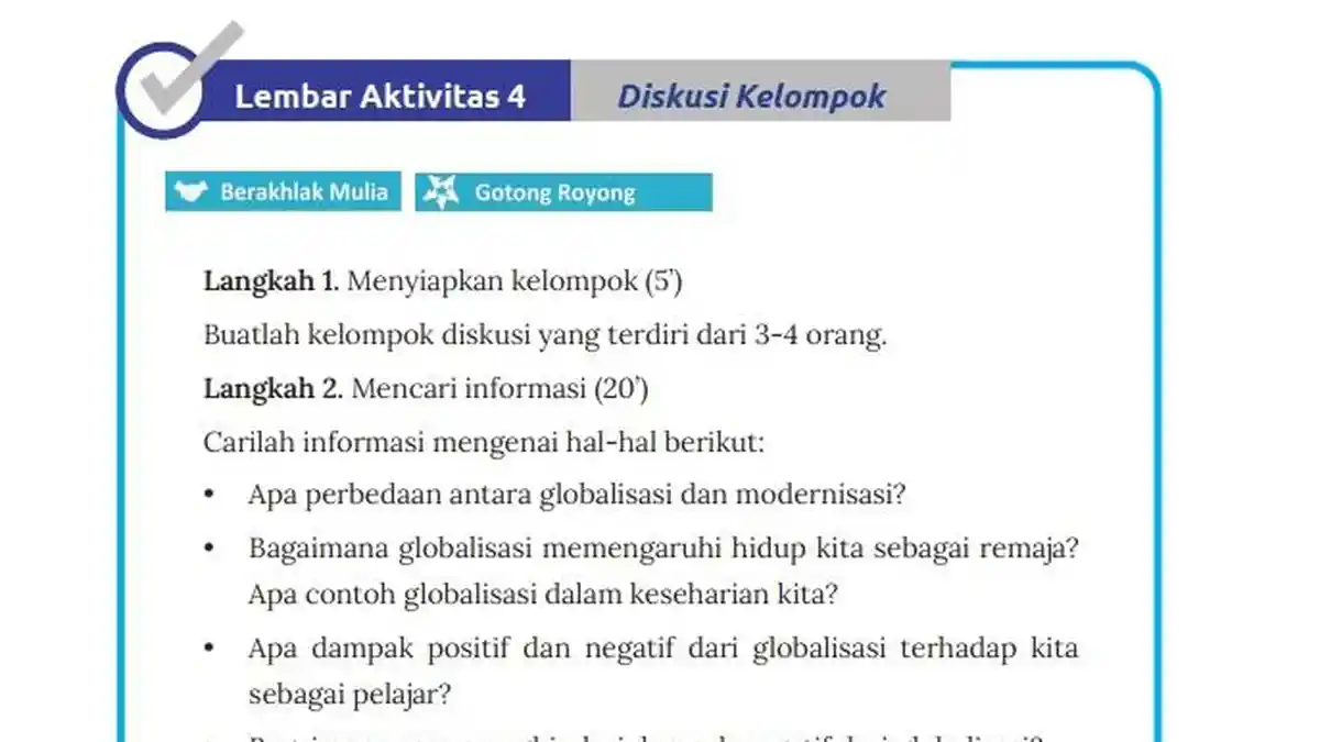 Jawaban Soal IPS Kelas 9 Semester 1 Halaman 38 Kurikulum Merdeka, Lembar Aktivitas 4