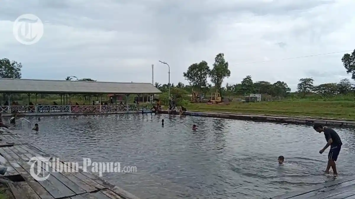 Kolam Pemandian Parako di Merauke Sepi Pengunjung Saat Lebaran