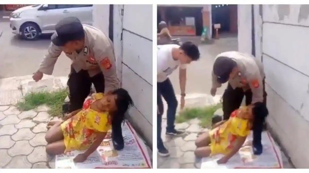 Ya Allah Kasihan, Bocah di Rangkasbitung Pingsan Gegara Kelaparan, Tidur Lemas Beralaskan Spanduk