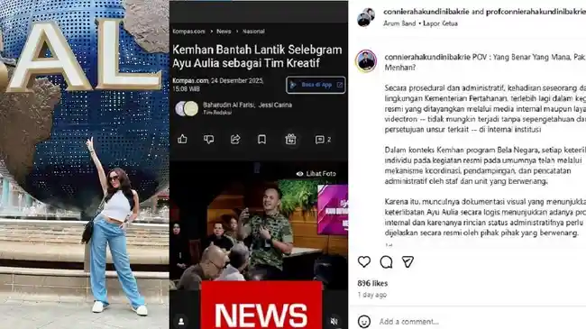 Pengamat Militer Internasional Senggol Menhan Sjafrie, Polemik Ayu Aulia di Kemhan