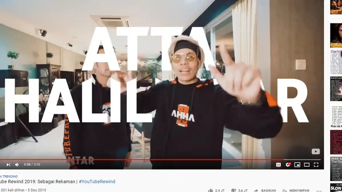 LENGKAP! Ini 50+ YouTube Creator Muncul di Rewind 2019, Ada Atta Halilintar, Blackpink, Free Fire - youtube-rewind-2019-atta-halilintar.jpg