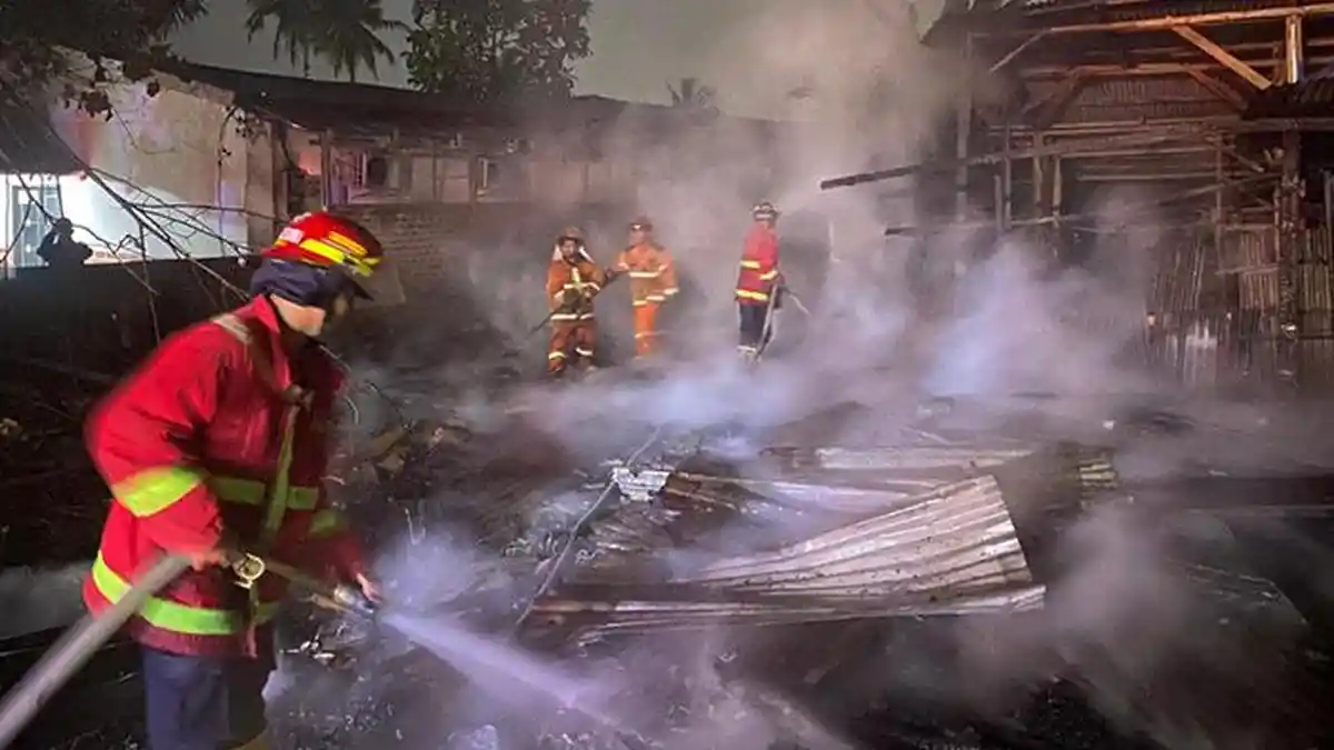 Kebakaran di Bekas Panglong Kayu Bandar Lampung, Diduga Gegara ODGJ Bakar Sampah