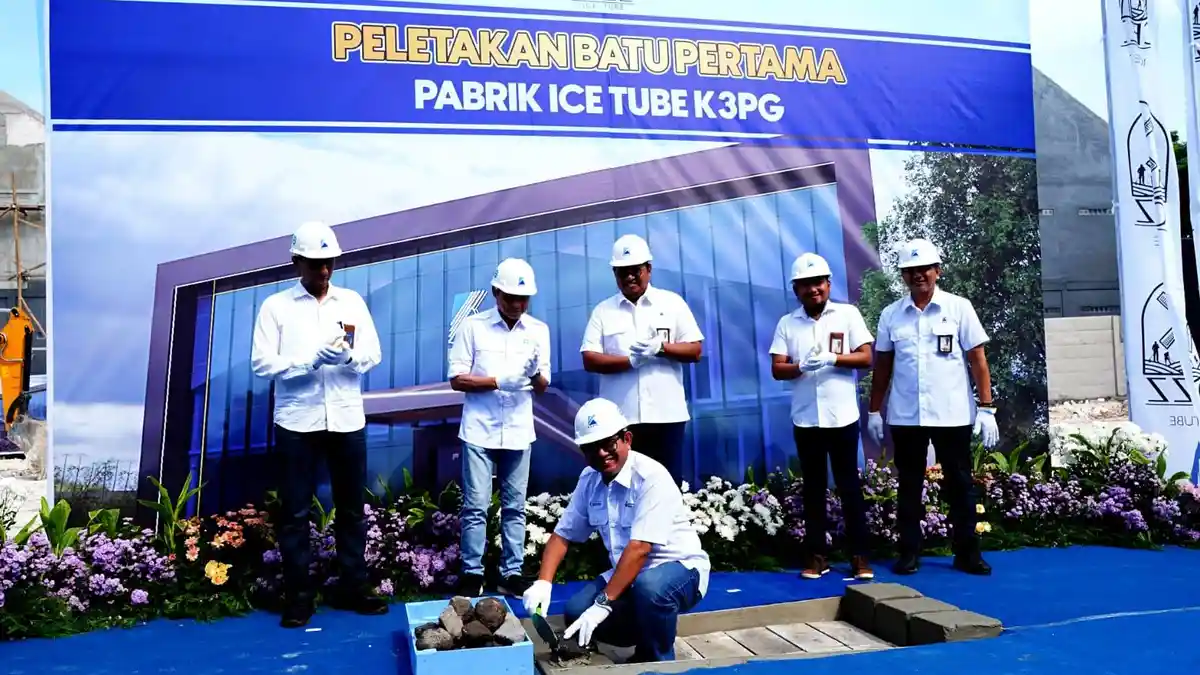 K3PG Dirikan Pabrik Ice Tube di KIG, Ada Harapan saat Peletakan Batu Pertama Pembangunan