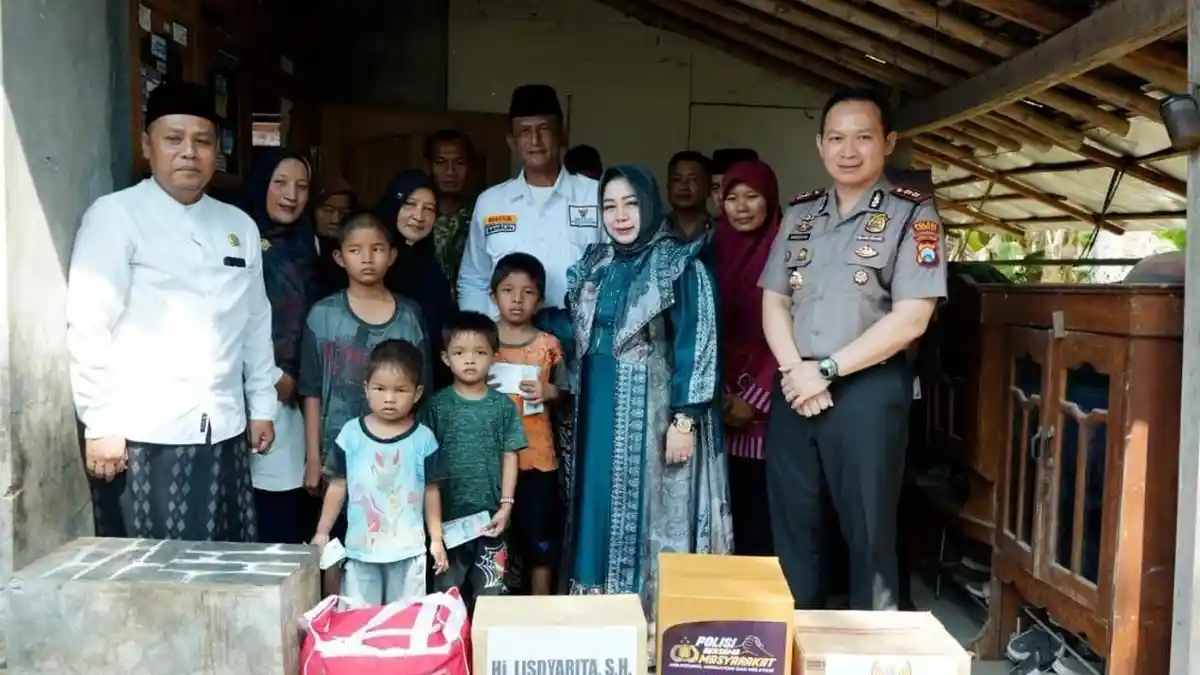 Empati Kapolres Ponorogo untuk 4 Anak Yatim