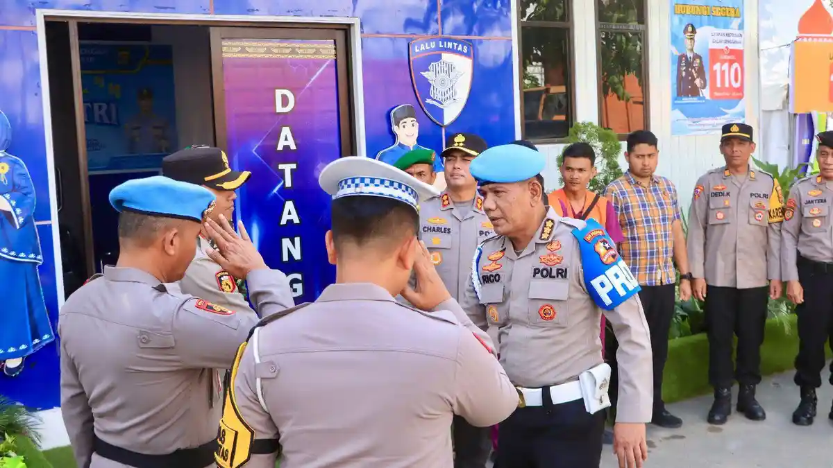 Divisi Propam Polri Cek Pospam di Polres Lampung Tengah
