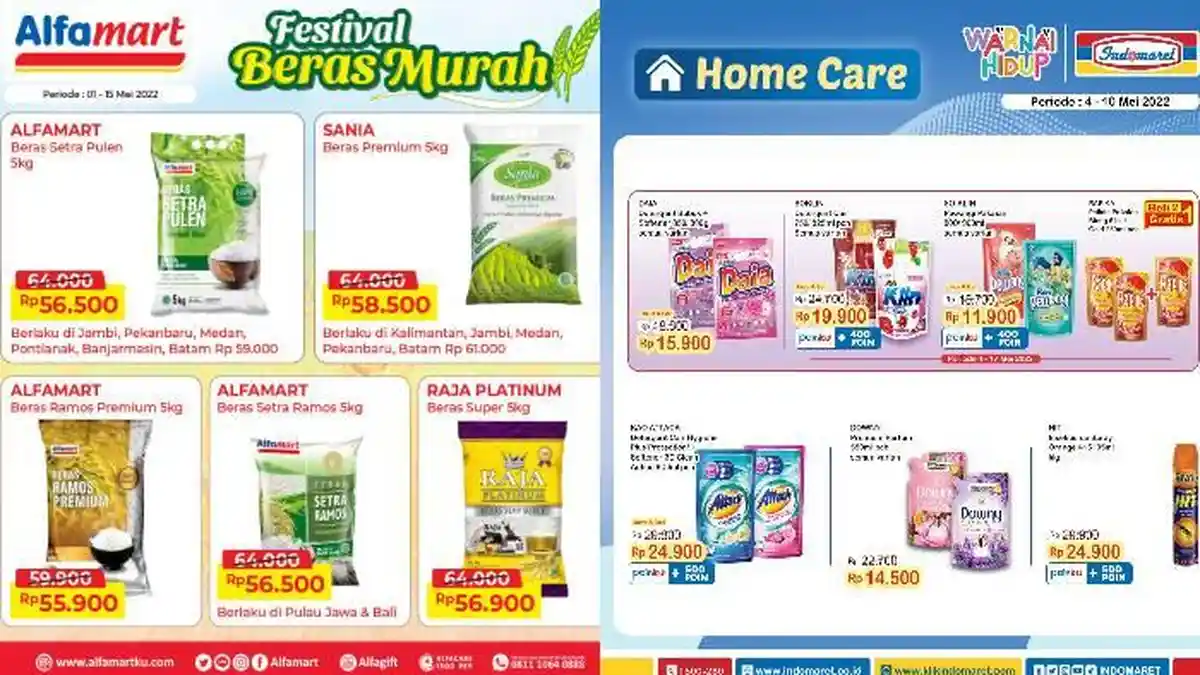 Katalog LENGKAP Promo Alfamart dan Indomaret Mei 2022, Beras dan Bumbu Masak Murah, Susu Diskon