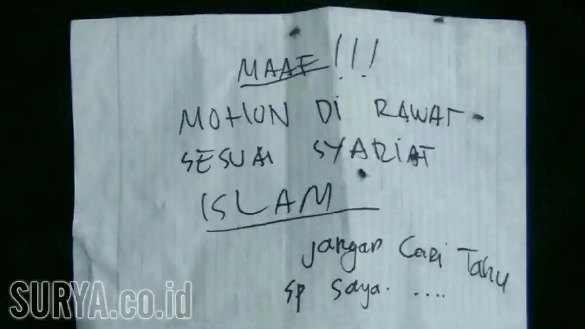 Selain Surat Misterius di Atas Jasad Wanita Bercadar di Kediri, Ada Misteri Lain yang Belum Terjawab