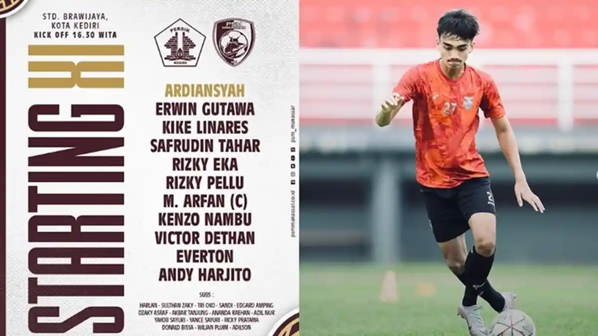 Susunan Pemain PSM Makassar Melawan Persik Kediri, Everton Duet Eks Borneo FC, Wiljan Pluim Cadangan
