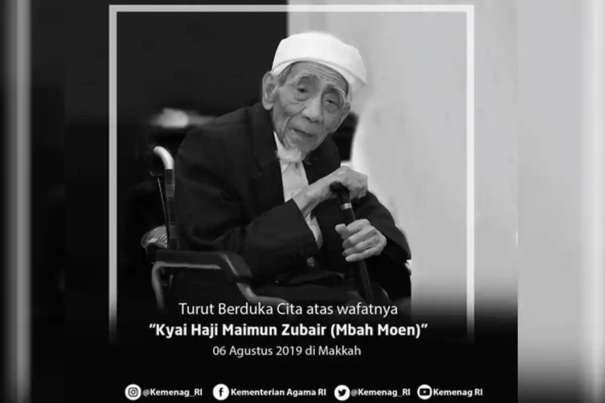 NU Berduka, KH Maimun Zubair Wafat, Jenazah Mbah Maimun Dimakamkan di Mekkah Setelah Salat Dzuhur