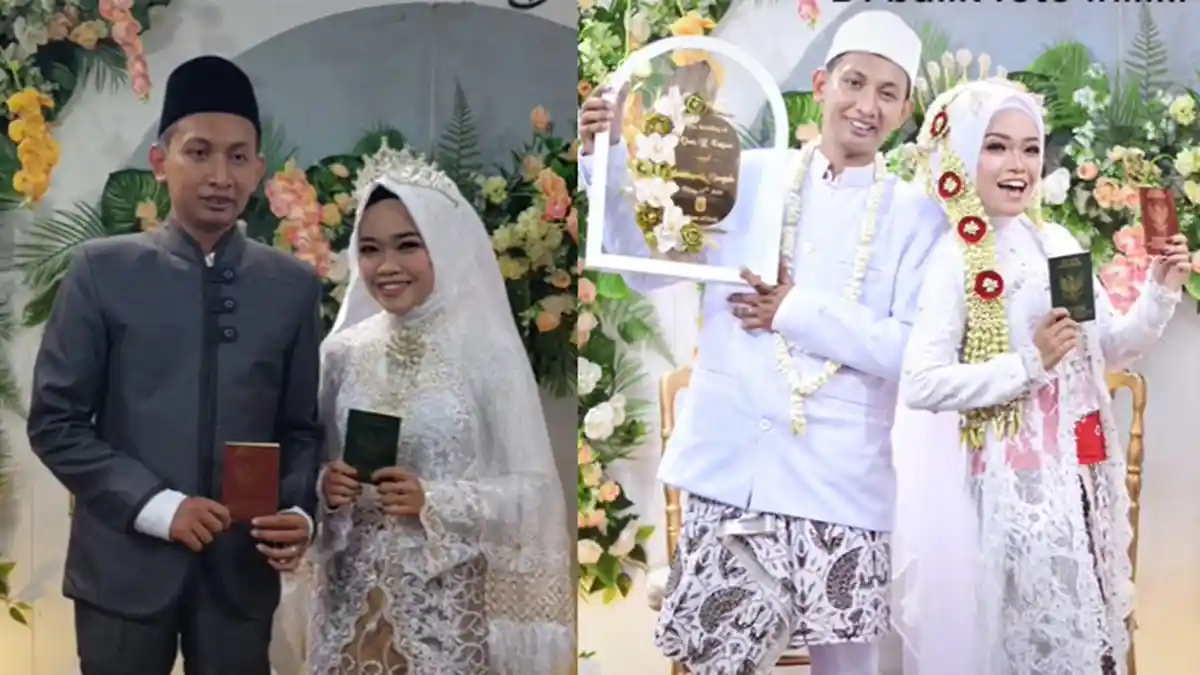 MUA Lupa Datang, Pengantin Terpaksa Make Up Sendiri, Pinjam Baju Tetangga, Bersyukur Ending-nya Gini