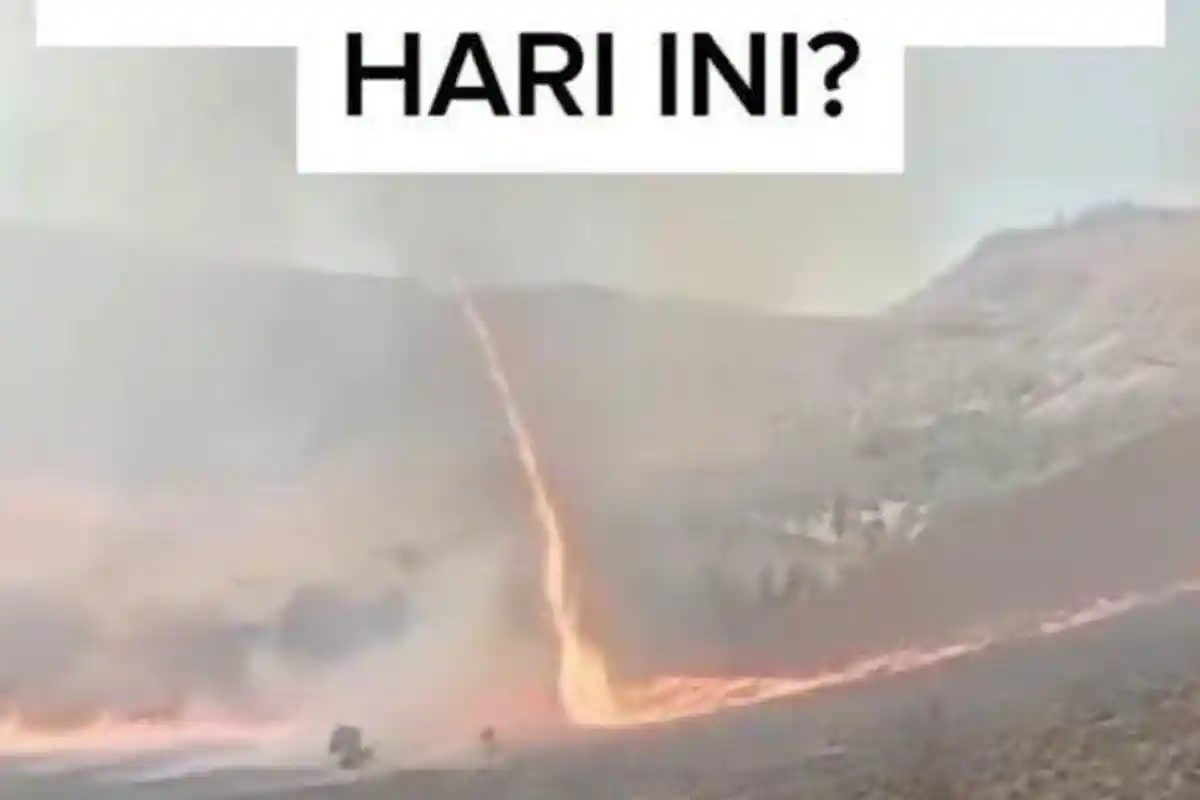 Detik-detik Kemunculan Tornado Api di Savana Bromo yang Terbakar, Angin Kencang Perparah Kebakaran