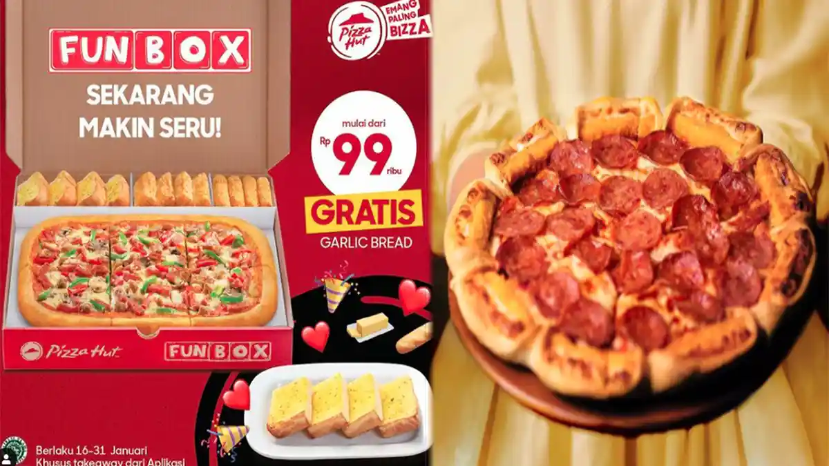 PROMO PIZZA HUT Hari Ini 17 Januari 2021, Beli Pizza 3 Topping Gratis Garlic Bread Cuma Rp 99 Ribuan