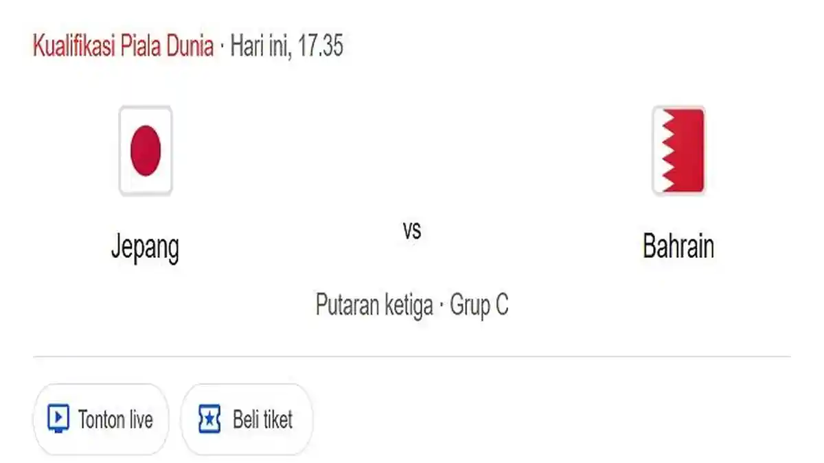 Link Live Streaming Jepang VS Bahrain Sore Hari Ini, Bisa Nonton di HP