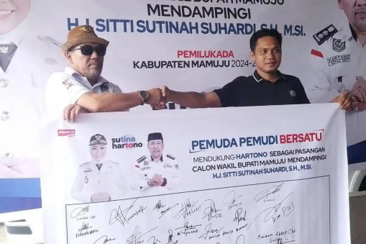 Tokoh Pemuda Deklarasi Dukung Kepala Desa Bambu Dampingi Sutinah di Pilkada Mamuju 2024