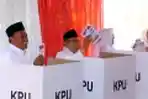 Maruf Amin Bersama Istri Mencoblos di Jakarta Utara