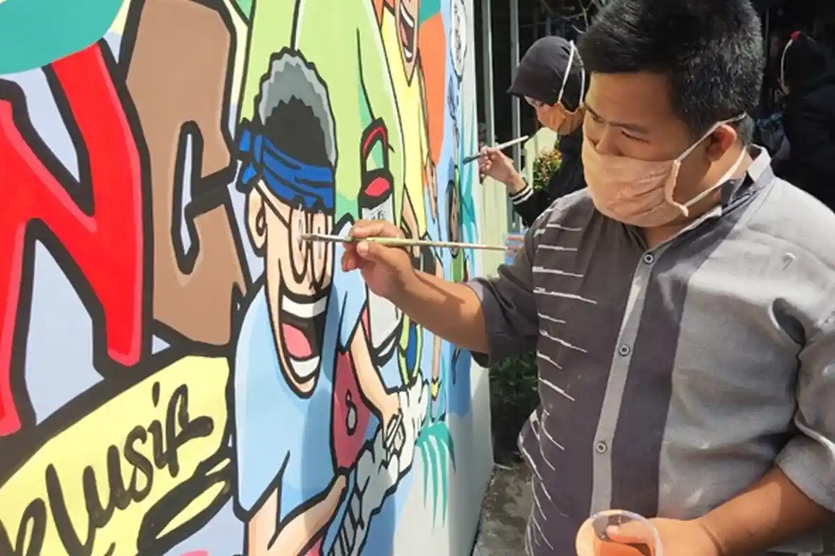 Peringati Hari Disabilitas Internasional 2020, Mural Kampung Hadir di Pelambuan Banjarmasin