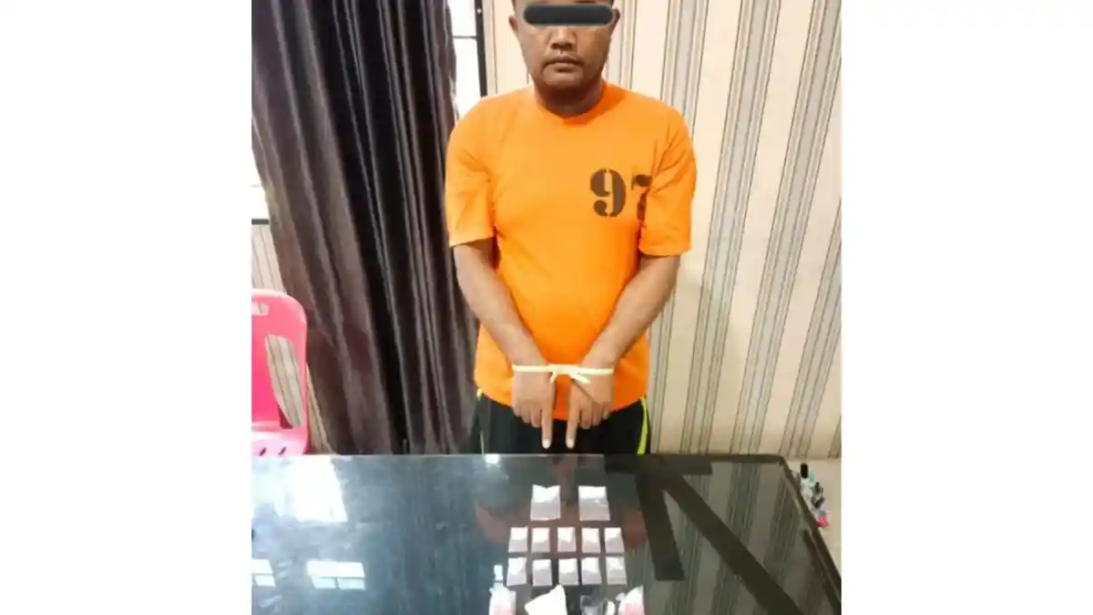 Pria Asal Medan Ditangkap Satresnarkoba Polres Tanah Karo, Bawa 12 Paket Sabu