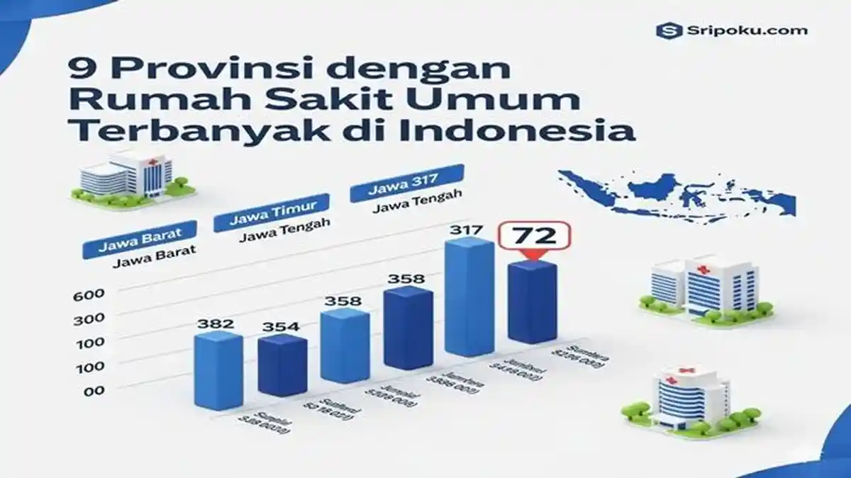9 Provinsi dengan Jumlah Rumah Sakit Umum Terbanyak, Sumsel Masuk 10 Besar