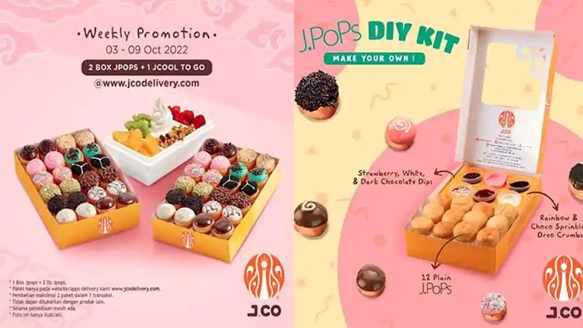 Promo Makanan JCO Hari Ini 5 Oktober 2022, Ada 2 Box JPops 1 JCool To ...