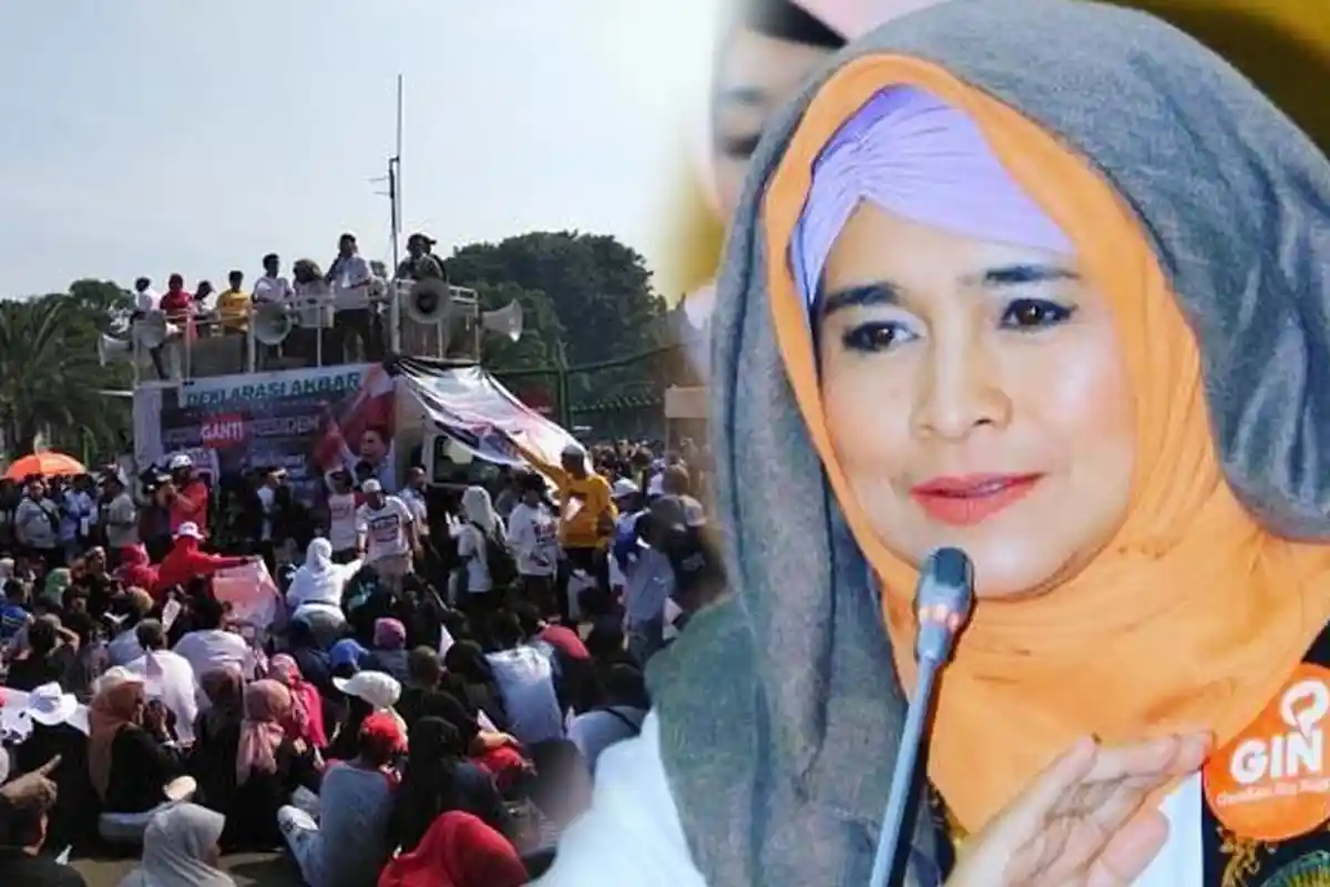 Orasi di Depan Bawaslu, Neno Warisman Sempat Ajak Emak-emak Menginap, Pendemo Lalu Beranjak Pulang
