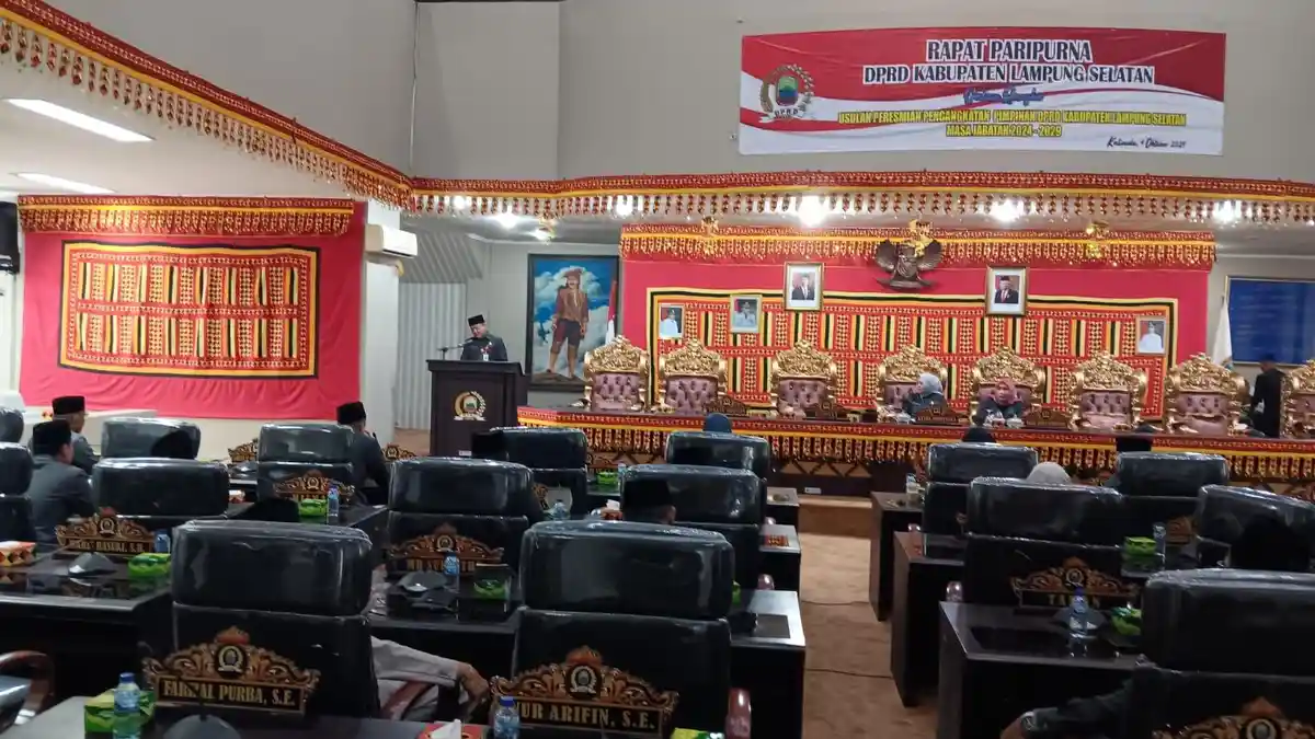 DPRD Lampung Selatan Rapat Paripurna Penunjukan Ketua dan Wakil Periode 2024-2029