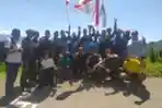 Lari Estafet Merah Putih Bersama Satgas Pamtas Yonif Raider 142/KJ