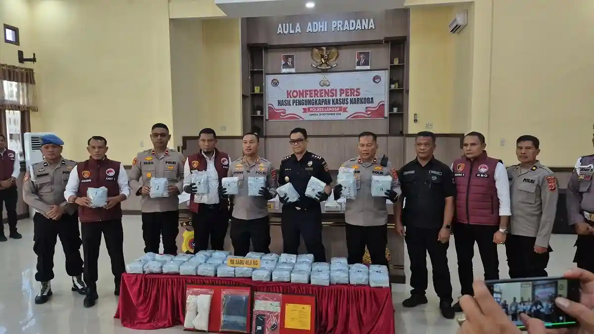 BREAKING NEWS - Polres Langsa Ungkap Peredaran 46,6 Kg Sabu-sabu