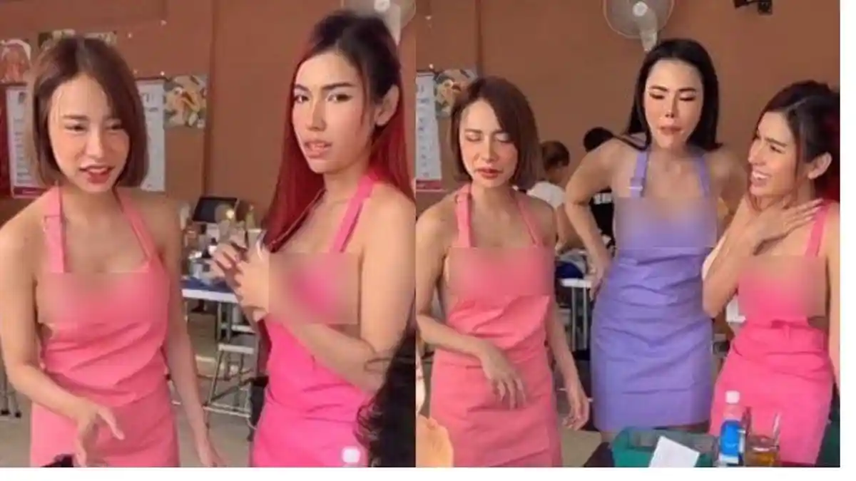 Tak Cuma Sajikan Makanan, Pelayan Ini Juga 'Jualan' Bagian Sensitif, Tak Berbaju Cuma Pakai Celemek