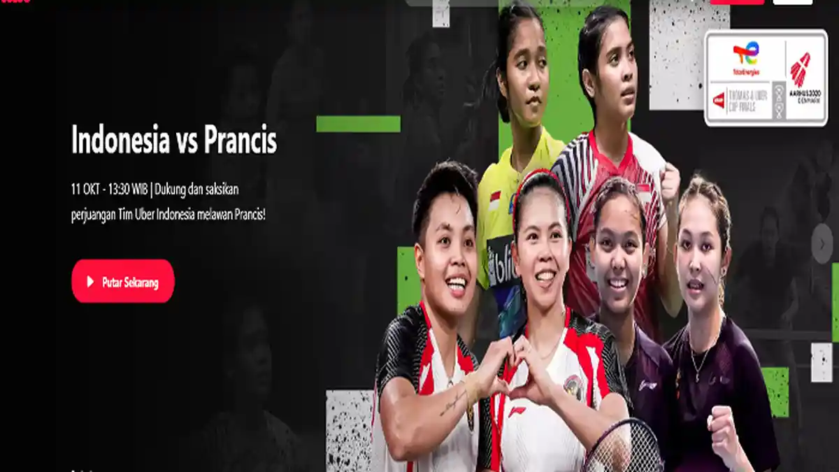 Jam Tayang Thomas dan Uber Cup 2021 Hari Ini Senin 11 Oktober 2021 Live TVRI Indonesia vs Thailand