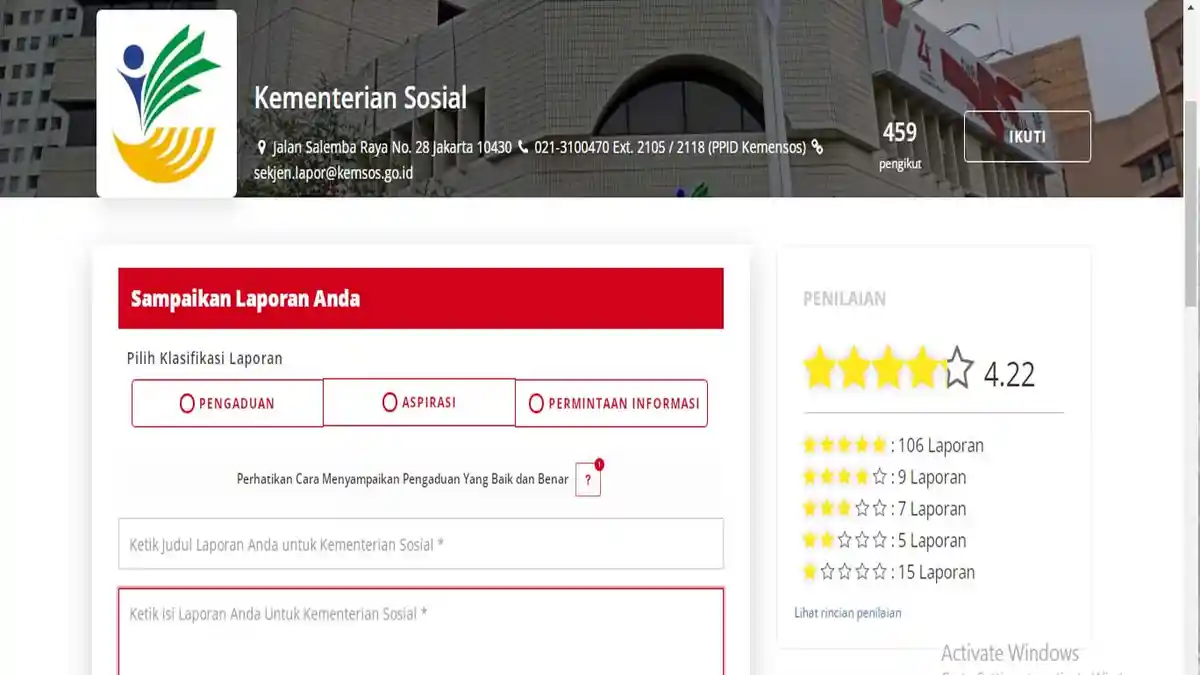 Cara Melaporkan Penyelewengan Bansos Kemensos di lapor.go.id